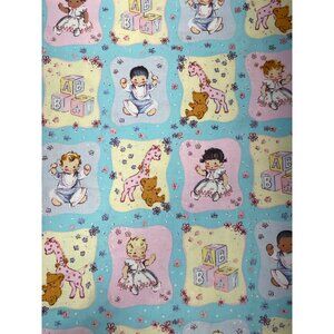 Michael Miller Baby Fabric Baby Blocks Nursery Child 44" x 110" Giraffe